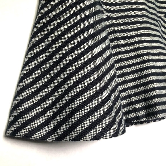 J Crew Navy Striped Wool A line Skirt - Picture 3 of 8